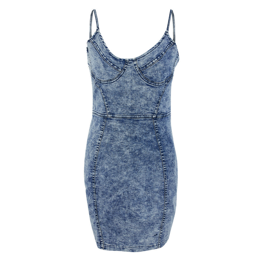 Denim mini dress