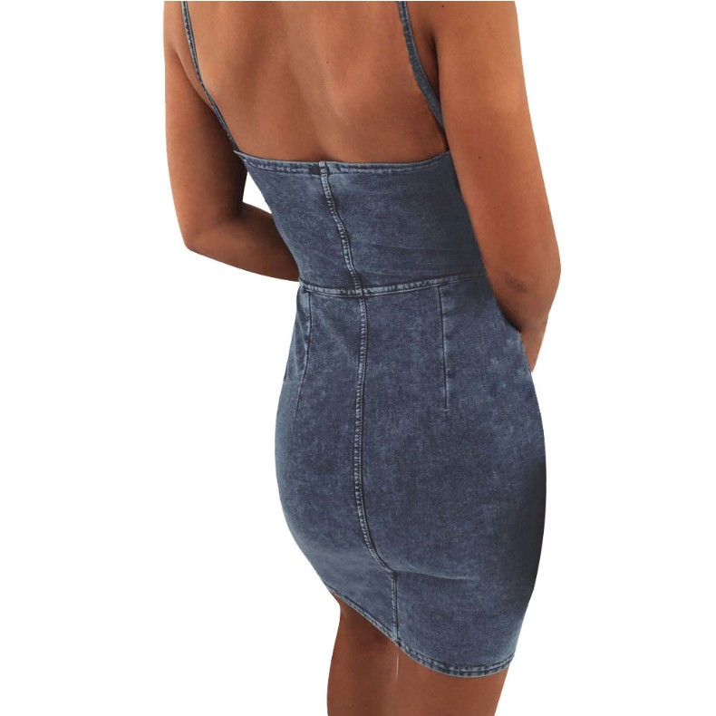 Denim mini dress