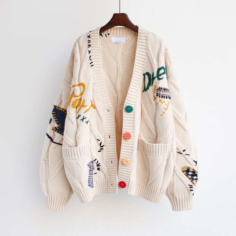 Letter Trend Cardigan