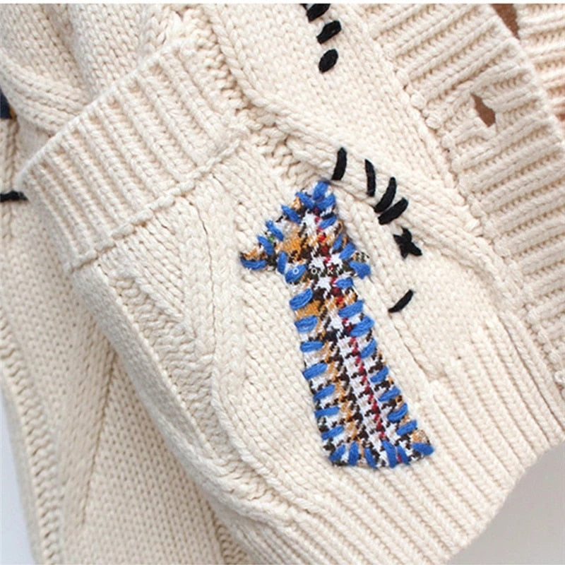 Letter Trend Cardigan