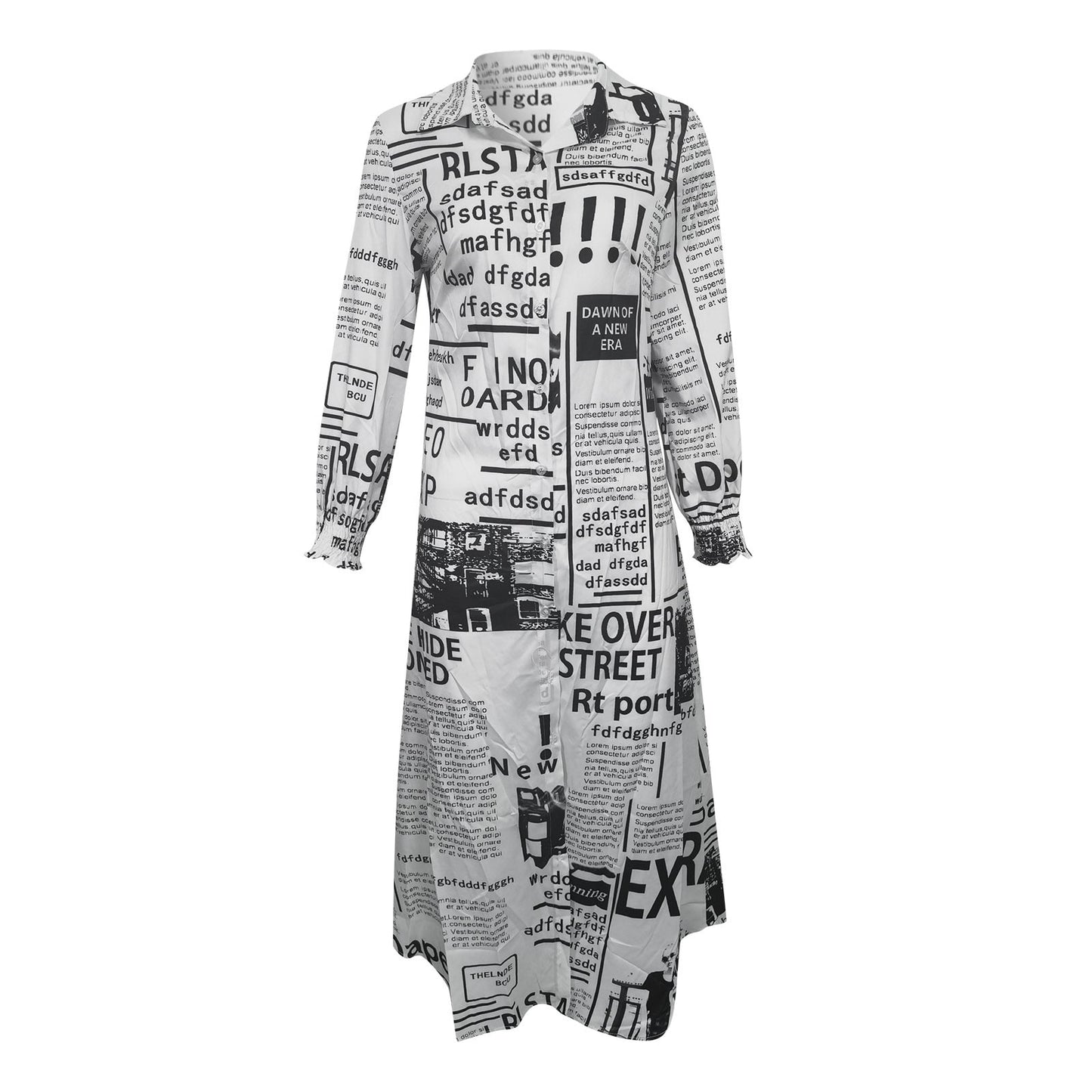 Women Stripe print Long Shirt Dress Fashion Boho Beach Button Big Maxi Dress 2023 New Letter Oversized Robe vestidos para mujer