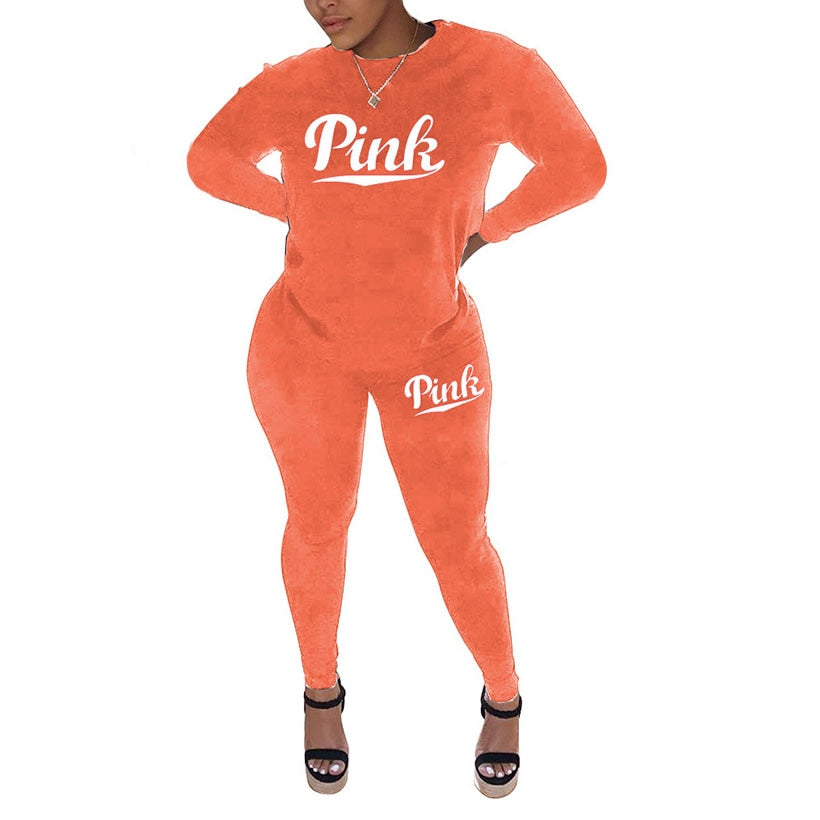 Tie Dye Two Piece Sets Women 3XL Tracksuits Suits Pink Letter Print Casual Sporty Hoody Outfits 2022 Spring Fashion Sweatsuits