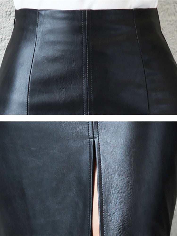 Black Leather Skirt