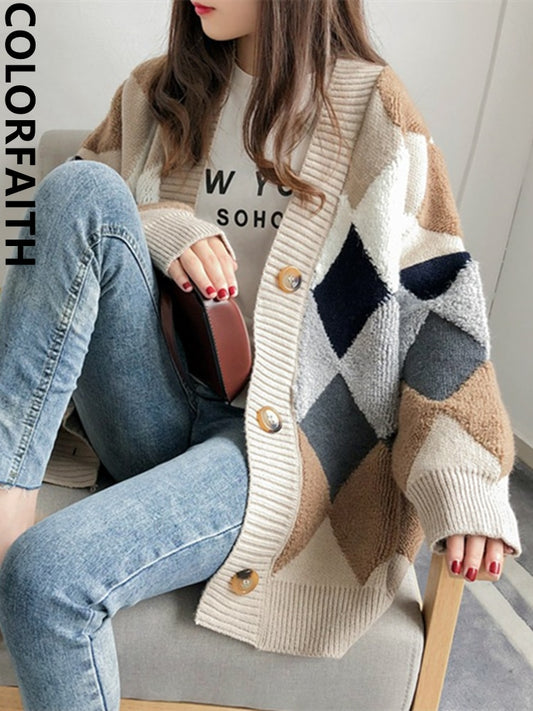 Checkered Oversized Sweater